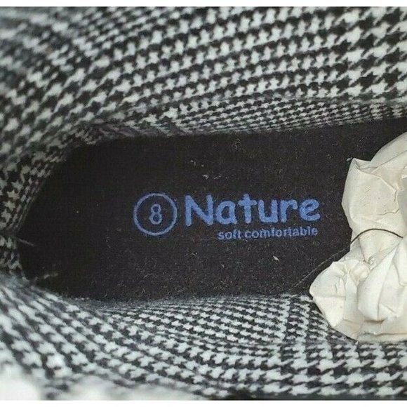 Nature Soft Comfortable Black Red Plaid Faux Fur Rain Snow Boots Cozy Size 8M - Picture 6 of 12